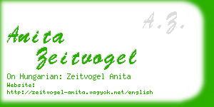 anita zeitvogel business card